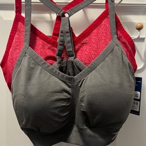 ✨REEBOK Crimson Melange and Smoked Pearl Seamless RacerBack Bralette set✨